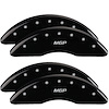 Front and Rear Disk Brake Caliper Covers for Chevrolet Silverado, Black - image 1