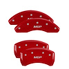 15203SMGPRD Front & Rear Disc Brake Caliper Covers Fits Select Audi TT, Audi TT Quattro [Red Finish w/ Silver MGP] - image 1