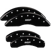 15210SMGPBK Front & Rear Disc Brake Caliper Covers Fits Select Audi A8 Quattro, Audi S8 [Black Finish w/ Silver MGP] - image 1