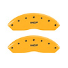 16094FMGPYL Front Disc Brake Caliper Covers Fits Select Toyota Tacoma [Yellow Finish w/ Black MGP] - image 1