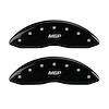16222FMGPBK Front Disc Brake Caliper Covers Fits Select Toyota Hilux [Black Finish w/ Silver MGP] - image 1