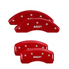 16237SMGPRD Front & Rear Disc Brake Caliper Covers Fits Select Toyota Camry [Red Finish w/ Silver MGP]