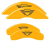 16240SMGPYL Front & Rear Disc Brake Caliper Covers [Yellow Finish w/ Black MGP] - image 1