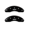 17216FMGPBK Front Disc Brake Caliper Covers Fits Select Nissan Sentra [Black Finish w/ Silver MGP] - image 1