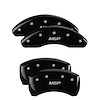 17219SMGPBK Front & Rear Disc Brake Caliper Covers for 2008-2009 Nissan Altima [Black Finish w/ Silver MGP] - image 1