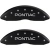 2008 PONTIAC G8 BASE - SET OF 4 CALIPER COVERS PONTIAC/GXP LOGOTYPE MATTE BLACK POWDER COAT FINISH S - image 1