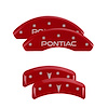 18027SPONRD Front Disc Brake Caliper Covers for 1997-1997 Pontiac Firebird [Red Finish w/ Silver Pontiac / Arrow Logo] - image 1