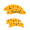 18027SPONYL Front Disc Brake Caliper Covers for 1997-1997 Pontiac Firebird [Yellow Finish w/ Black Pontiac / Arrow Logo] - image 1