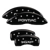 18031SPXPBK Front Disc Brake Caliper Covers for 2004-2005 Pontiac Bonneville [Black Finish w/ Silver Pontiac / GXP] - image 1