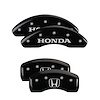 20004SHOHBK Front Disc Brake Caliper Covers for 1998-2002 Honda Accord [Black Finish w/ Silver Honda / H Logo] - image 1