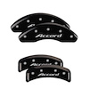 20130SACCBK Front Disc Brake Caliper Covers for 2008-2012 Honda Accord, 2011-2012 Honda Accord [Black Finish w/ Silver Accord] - image 1