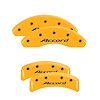 20130SACCYL Front Disc Brake Caliper Covers for 2008-2012 Honda Accord, 2011-2012 Honda Accord [Yellow Finish w/ Black Accord] - image 1