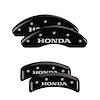 20130SHONBK Front & Rear Disc Brake Caliper Covers Fits Select Honda Accord [Black Finish w/ Silver Honda] - image 1