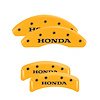 20130SHONYL Front & Rear Disc Brake Caliper Covers Fits Select Honda Accord [Yellow Finish w/ Black Honda] - image 1
