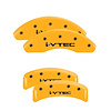 20130SIVTYL Front & Rear Disc Brake Caliper Covers Fits Select Honda Accord [Yellow Finish w/ Black i-Vtec] - image 1