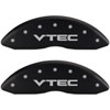 VTEC/VTEC Matte Black Powder Coat Finish Silver Characters. - image 1