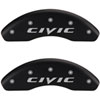 Honda Civic 2015 Matte Black Powder Coat Finish Silver Characters. - image 1
