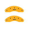 20143FMGPYL Front Disc Brake Caliper Covers Fits Select Honda Civic [Yellow Finish w/ Black MGP] - image 1