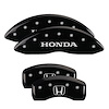 20201SHOHBK Front Disc Brake Caliper Covers Fits Select Honda Ridgeline [Black Finish w/ Silver Honda / H Logo] - image 1