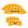 20201SHOHYL Front Disc Brake Caliper Covers Fits Select Honda Ridgeline [Yellow Finish w/ Black Honda / H Logo] - image 1