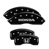 20203SHOHBK Front Disc Brake Caliper Covers Fits Select Honda Odyssey, Honda Passport [Black Finish w/ Silver Honda / H Logo] - image 1