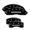 20203SODSBK Front Disc Brake Caliper Covers Fits Select Honda Odyssey, Honda Passport [Black Finish w/ Silver Honda / Odyssey] - image 1