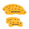 20203SODSYL Front Disc Brake Caliper Covers Fits Select Honda Odyssey, Honda Passport [Yellow Finish w/ Black Honda / Odyssey] - image 1