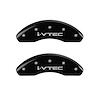 20208FIVTBK Front Disc Brake Caliper Covers Fits Select Honda Fit [Black Finish w/ Silver i-Vtec] - image 1
