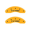 20208FIVTYL Front Disc Brake Caliper Covers Fits Select Honda Fit [Yellow Finish w/ Black i-Vtec] - image 1