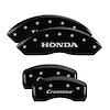 20211SCSTBK Front Disc Brake Caliper Covers for 2010-2011 Honda Accord Crosstour [Black Finish w/ Silver Honda / Crosstour] - image 1