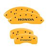 20211SCSTYL Front Disc Brake Caliper Covers for 2010-2011 Honda Accord Crosstour [Yellow Finish w/ Black Honda / Crosstour] - image 1