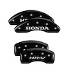 20217SHRVBK Front Disc Brake Caliper Covers Fits Select Honda HR-V, Honda CR-V [Black Finish w/ Silver Honda / HR-V] - image 1