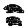 20218SIVTBK Front & Rear Disc Brake Caliper Covers Fits Select Honda Civic [Black Finish w/ Silver i-Vtec] - image 1
