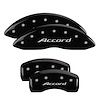 20219SACCBK Front Disc Brake Caliper Covers for 2016-2017 Honda Accord, 2017 Honda Accord [Black Finish w/ Silver Accord] - image 1
