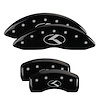 21183SCRKBK Front & Rear Disc Brake Caliper Covers Fits Select Kia Optima [Black Finish w/ Silver Kia Logo (Circle K)] - image 1