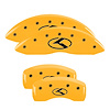 21183SCRKYL Front & Rear Disc Brake Caliper Covers Fits Select Kia Optima [Yellow Finish w/ Black Kia Logo (Circle K)] - image 1