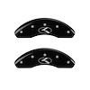 21190FCRKBK Front Disc Brake Caliper Covers for 2018 Kia Rio [Black Finish w/ Silver Kia Logo (Circle K)] - image 1