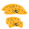 21191SCRKYL Front & Rear Disc Brake Caliper Covers Fits Select Kia Optima/Kia Stinger [Yellow w/Black Kia Logo (Circle K)] - image 1