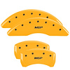 22224SMGPYL Front/Rear Brake Caliper Covers Fits Select BMW [Yellow w/Black MGP] - image 1