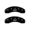25049RMGPBK Rear Disc Brake Caliper Covers for 2006-2009 Land Rover Range Rover Sport [Black Finish w/ Silver MGP] - image 1