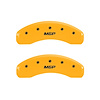 25049RMGPYL Rear Disc Brake Caliper Covers for 2006-2009 Land Rover Range Rover Sport [Yellow Finish w/ Black MGP] - image 1