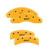 26052SMGPYL Front & Rear Disc Brake Caliper Covers Fits Select Mazda Miata [Yellow Finish w/ Black MGP] - image 1