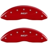 2006 SAAB 9-3 AERO - SET OF 4 CALIPER COVERS MGP/MGP ENGRAVING RED POWDER COAT FINISH SILVER CHARACTERS. 17 WHEEL MIN - image 1