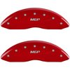 2006 SAAB 9-7X 5.3I - SET OF 4 CALIPER COVERS MGP/MGP ENGRAVING RED POWDER COAT FINISH SILVER CHARACTERS. 18 WHEEL MIN - image 1