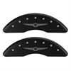 Chrysler Wing Style 1 Matte Black Powder Coat Finish Silver Characters. - image 1