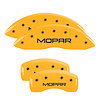 32003SMOPYL Front & Rear Disc Brake Caliper Covers Fits Select Chrysler Sebring, Chrysler 200 [Yellow Finish w/ Black MOPAR] - image 1