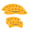 32004SCW1YL Front & Rear Disc Brake Caliper Covers Fits Select Chrysler 300 [Yellow Finish w/ Black Chrysler Wing Style 1] - image 1
