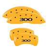 32005S300YL Front & Rear Disc Brake Caliper Covers Fits Select Chrysler 300 [Yellow Finish w/ Black 300 (Pre-2017)] - image 1