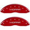 2011 CHRYSLER 300 BASE - SET OF 4 CALIPER COVERS MOPAR/MOPAR ENGRAVING RED POWDER COAT FINISH SILVER - image 1