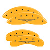 32009SCW1YL Front & Rear Disc Brake Caliper Covers Fits Select Chrysler Aspen [Yellow Finish w/ Black Chrysler Wing Style 1] - image 1